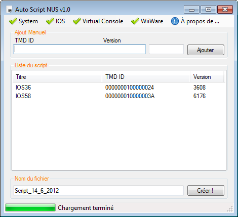 Auto Script NUS ajout