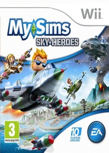 mysims skyheroes wii jaquette