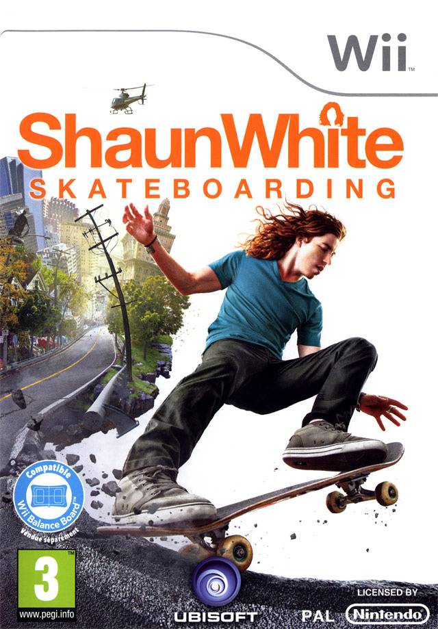 shaun white skateboarding wii jaquette