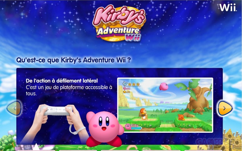 Site Kirby Nintendo FR